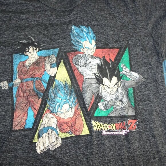 Gray Dragon Ball Z Resurrection "F" T-Shirt Size Large - Picture 2 of 4